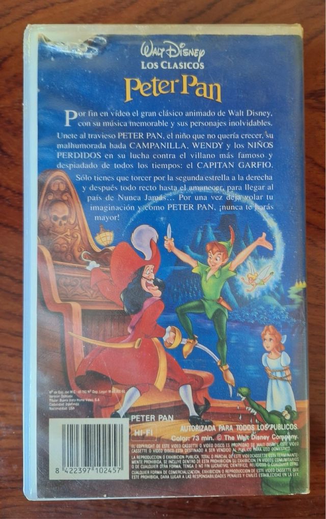 VHS Peter Pan (Los Clásicos)