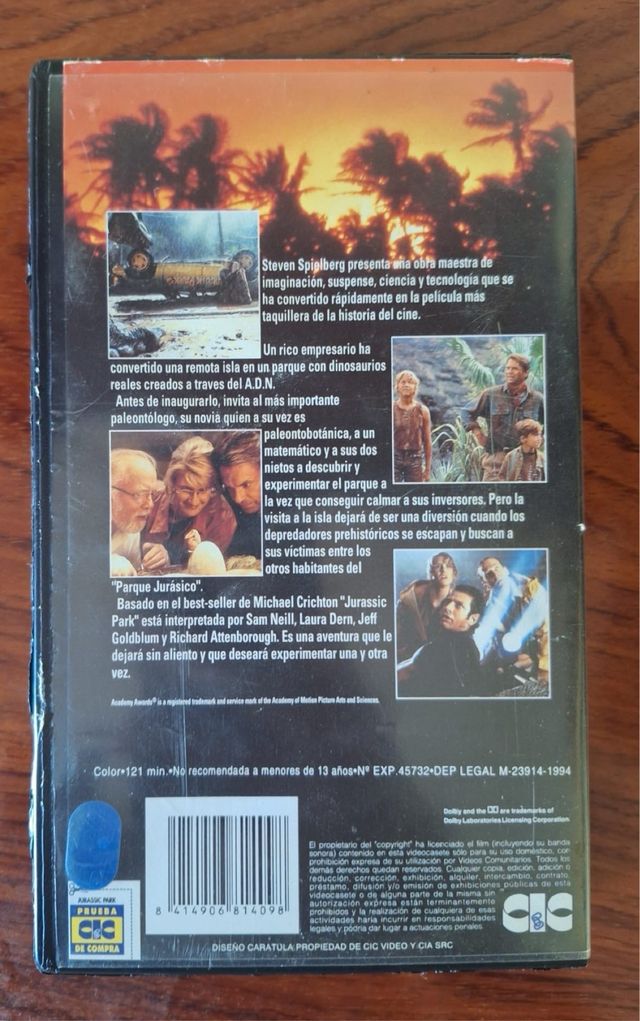 VHS Jurassic Park (Parque Jurásico)