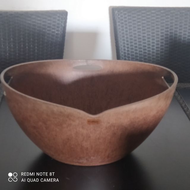 Frutero/Macetero marrón grande