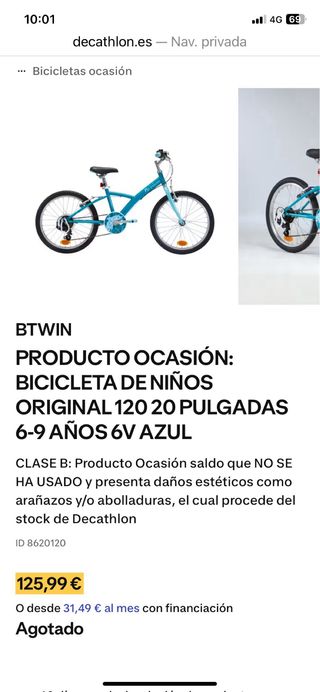 Bicicletta BTWIN bambino e ragazza 120