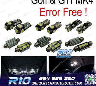 KIT 15 BOMBILLAS LED INTERIOR PARA VOLKSWAGEN VW GOLF 4 MK4 