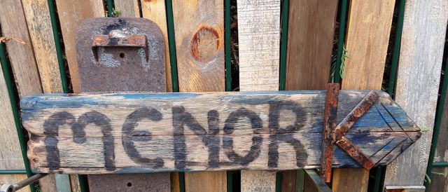 CARTEL MADERA-METAL VINTAGE