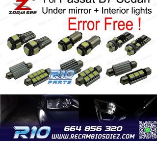 KIT 18 BOMBILLAS LED INTERIOR PASSAT B7 SEDÁN 12-15