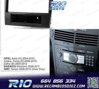 MARCO NEGRO RADIO 1-DIN PARA OPEL ASTRA H DAEWOO CORSA D ZAF