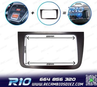 MARCO GRIS RADIO 2-DIN PARA SEAT ALTEA TOLEDO