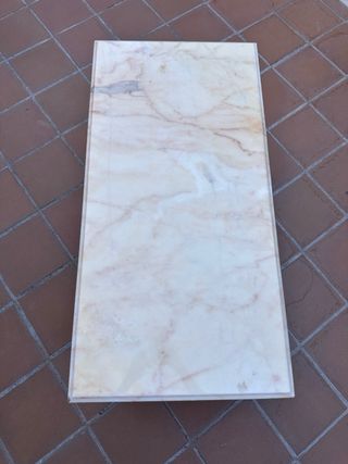 Mesa centro mármol - madera