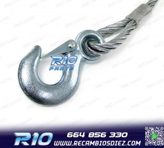 CABLE DE ACERO REMOLQUE CON DOBLE GANCHO