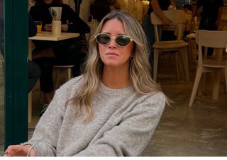 Gafas sol redondas doradas tipo Celine