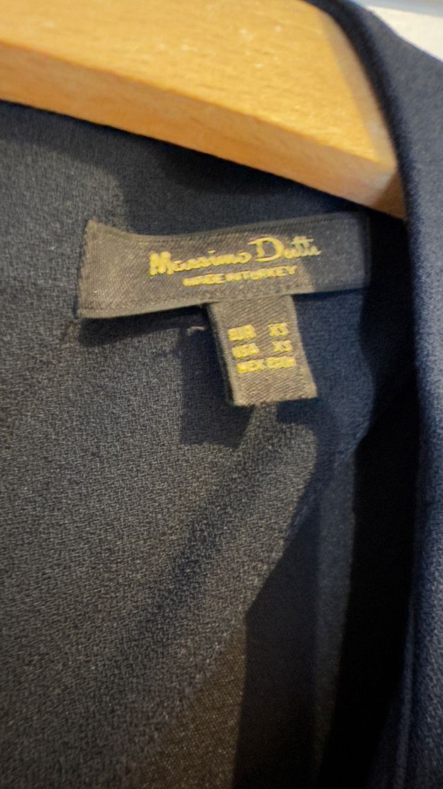 Vestido midi Massimo Dutti negro - Talla S