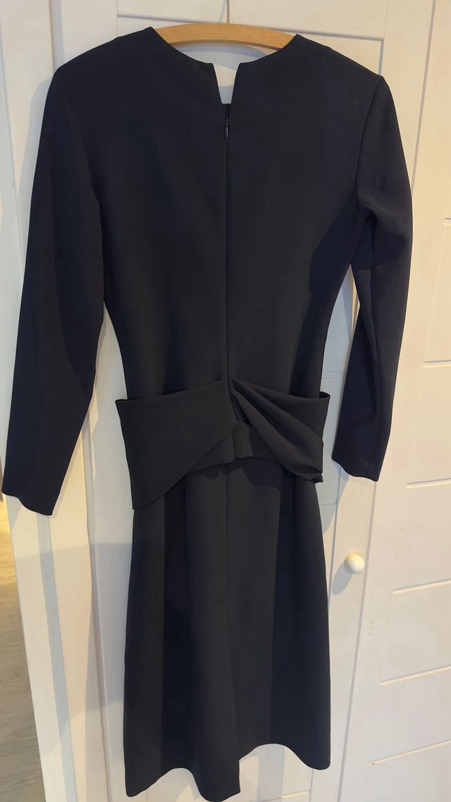 Vestido midi Massimo Dutti negro - Talla S