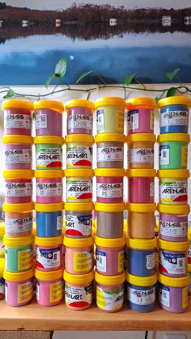 Kit Manualidades Arena Arenart 6 Colores Niños +6