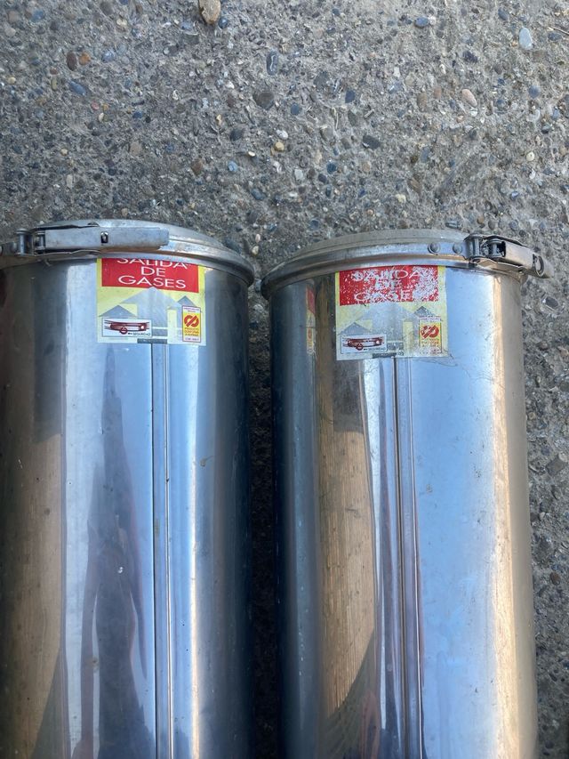 2 Tubos acero inoxidable humos , coaxiales y aísla