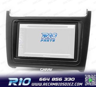 MARCO NEGRO RADIO 2-DIN PARA VOLKSWAGEN VW POLO 14+