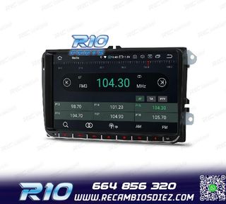 RADIO GPS ANDROID 12 PARA VOLKSWAGEN VW SKODA SEAT
