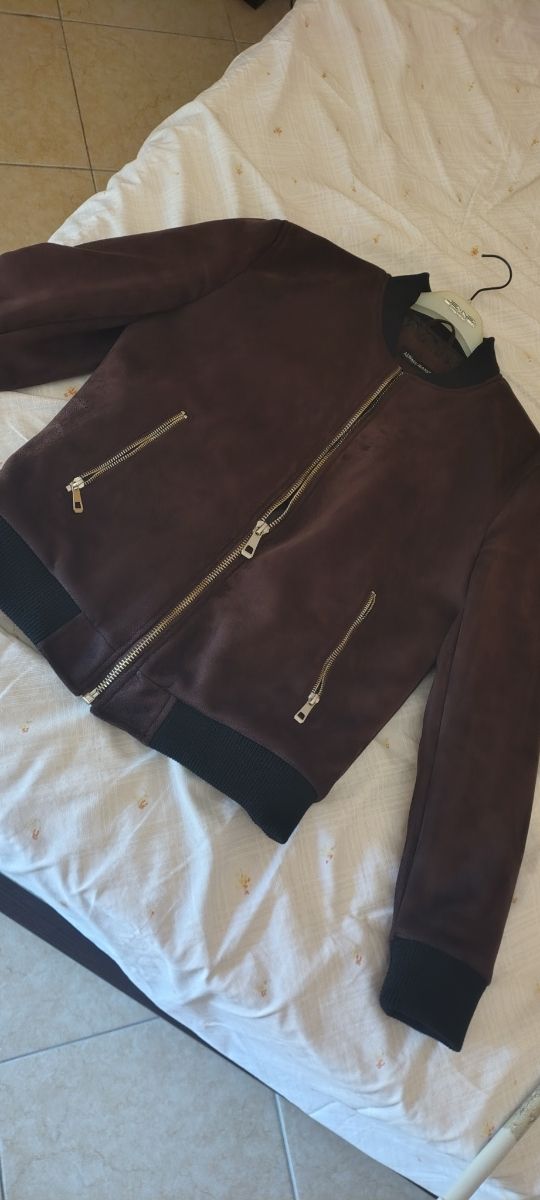 Giubbotto scamosciato marrone