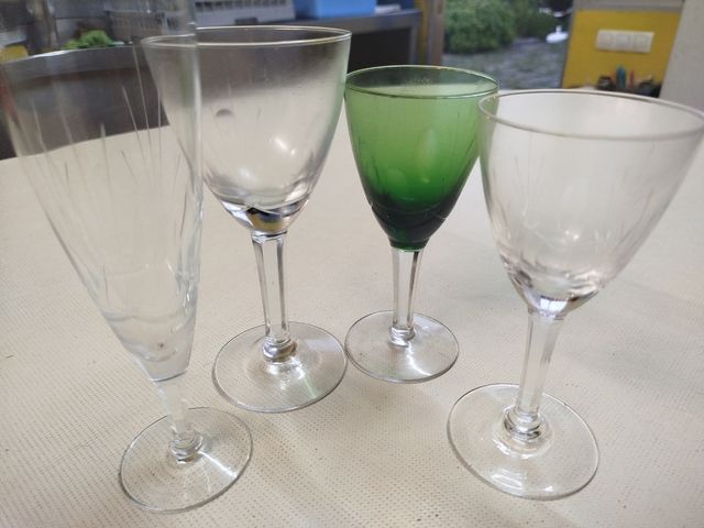 Copas cristal tallado