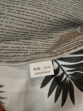 Colcha cama grande - reversible - gris, blanca