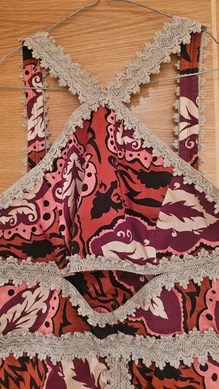 Vestido Iq Collection - Rojo y Morado