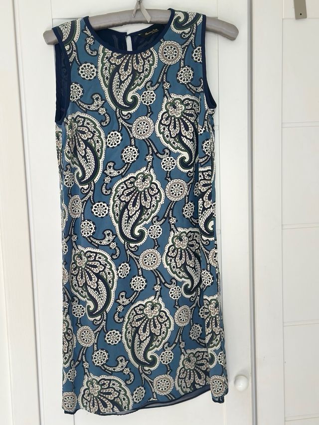 Vestido Massimo Dutti azul - Talla S