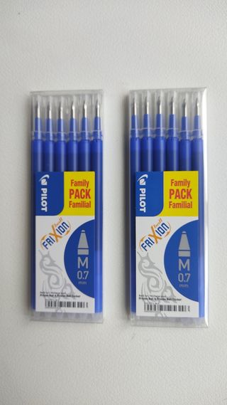 Packs de 6 recargas Pilot Frixion Borrables
