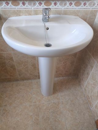 Lavabo pedestal blanco