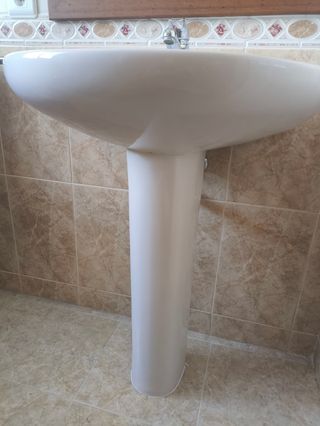 Lavabo pedestal blanco