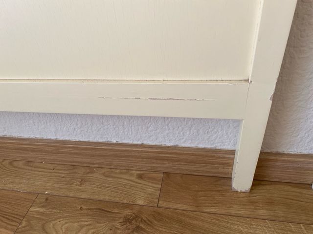 Dos cabeceros  vintage madera - blanco/dorado