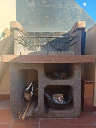 Barbacoa exterior piedra - Gris/Marrón