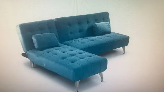 SOFA CAMA NUEVO AZUL TERCIOPELO