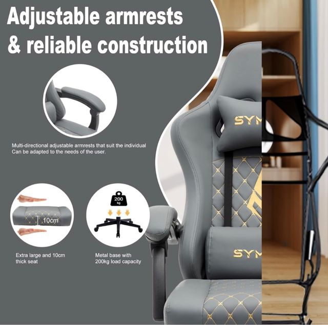 Silla Gaming Symino Gris