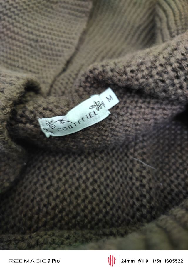 Chaqueta punto marrón Cortefiel