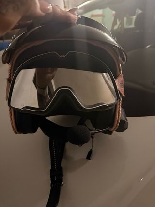 Casco moto Jet JYT S con gafas anti viento