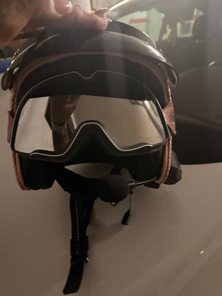 Casco moto Jet JYT S con gafas anti viento