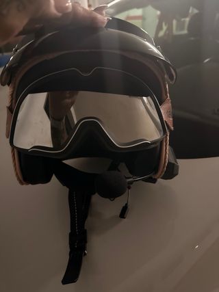 Casco moto Jet JYT S con gafas anti viento