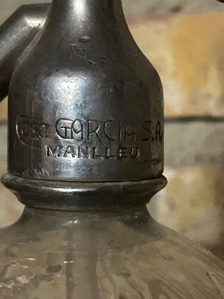 Sifón antiguo de vidrio