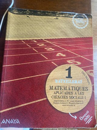 Matemàtiques aplicades a les ciències socials I.
