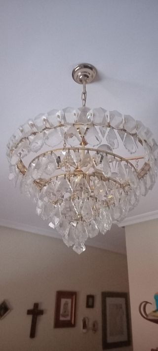 Lampara Cristal Dorada