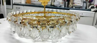 Lampara Cristal Dorada