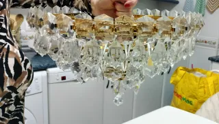 Lampara Cristal Dorada