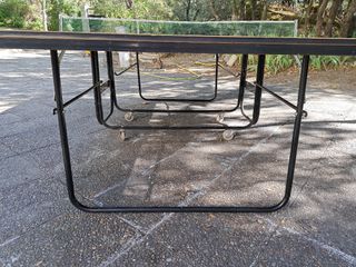 Mesa Ping Pong Boomerang plegable y con ruedas