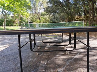 Mesa Ping Pong Boomerang plegable y con ruedas