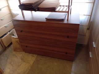 Cómoda por ficheros 2 cajones madera marrón