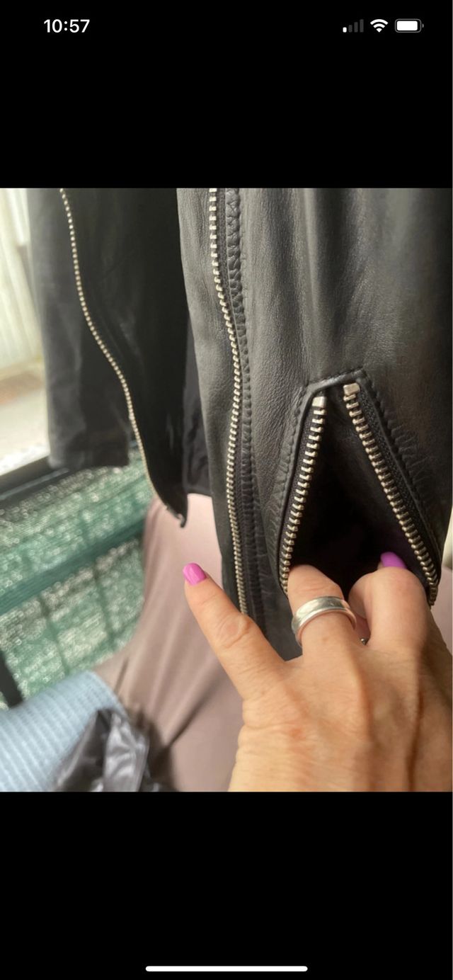 Giubbotto moto Zen - Pelle nera