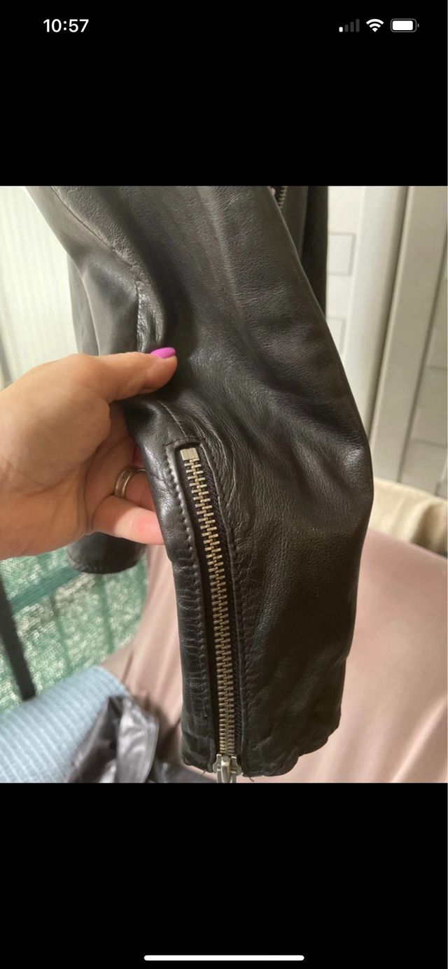 Giubbotto moto Zen - Pelle nera