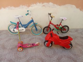 Bicicletas infantiles y monopatín. ACEPTO CAMBIOS.