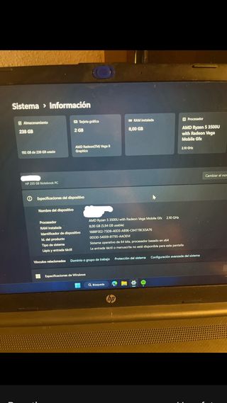 HP 255 G8 - Portátil Gris Oscuro