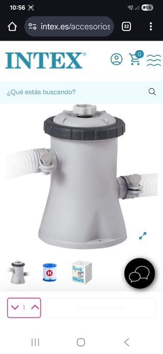 Urge!Piscina Intex 260x160+ depurad 1250lh+suelo