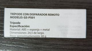 Trípode para Cámara con mando GS-PS01