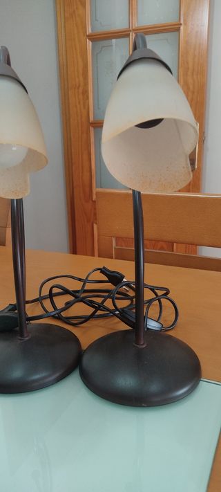 2 Lámparas vintage - Mesita noche
