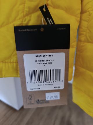 Chaqueta The North Face Amarilla